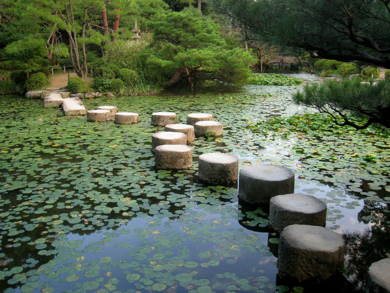 Garden of Heian Jingu Shrine in Kyoto